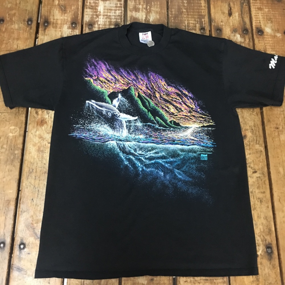 Vintage Stand Out Whale Tee/ XL